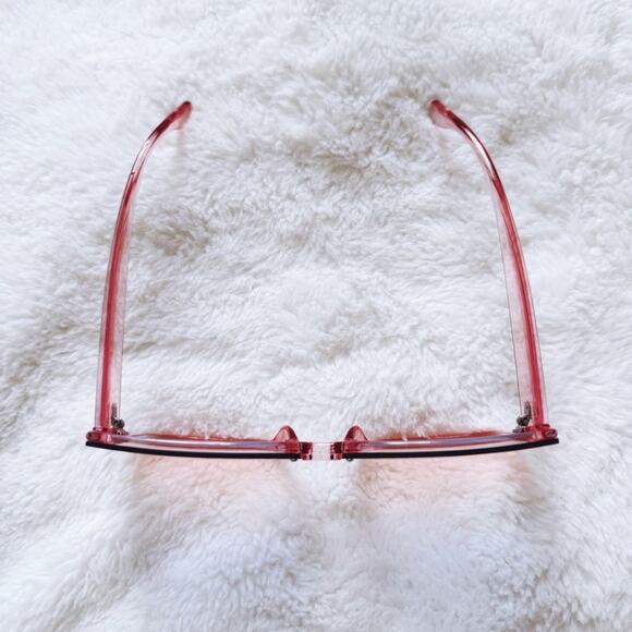 Abby Clear Blue & Pink Square Frame Sunglasses - Picture 4 of 10